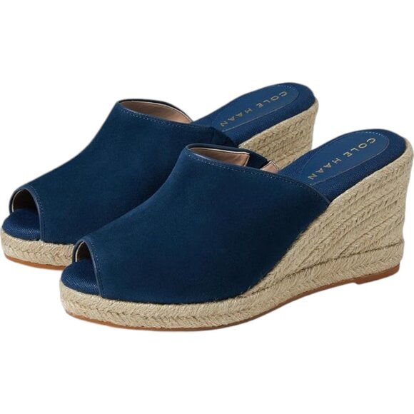 Women's  Mule Cole Haan CloudFeel SouthCrest - Navy Suede - New In Box 1 left - Picture 6 of 6